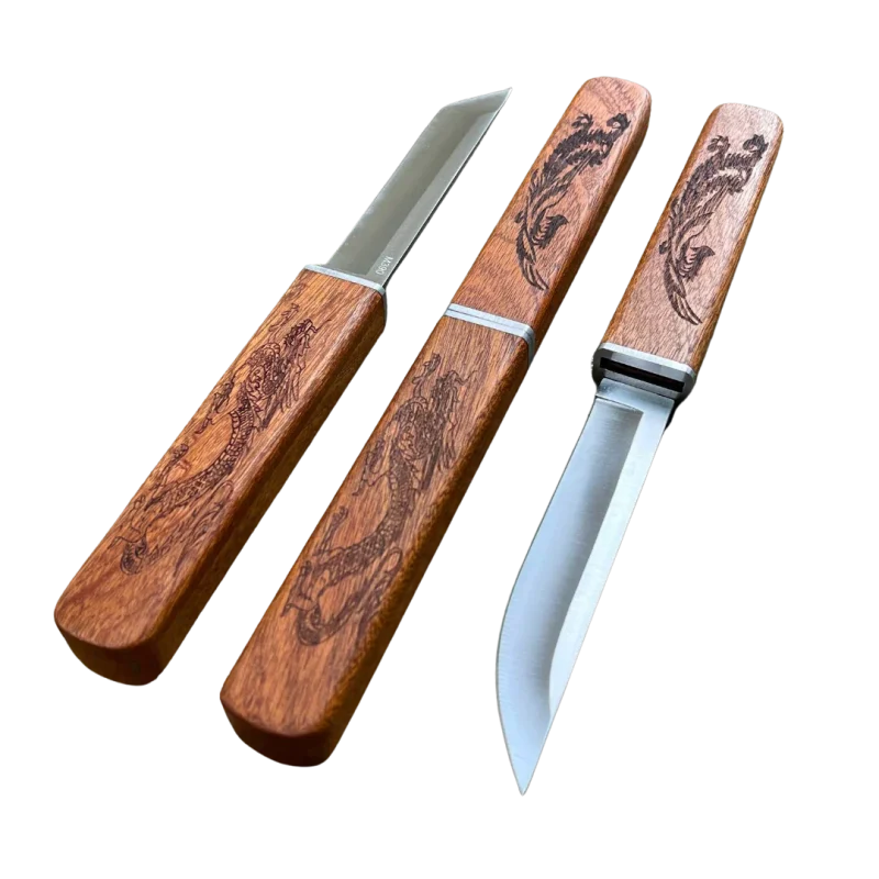 2 in 1 Dragon and Phoenixs Double Blades Knife Set - Image 7